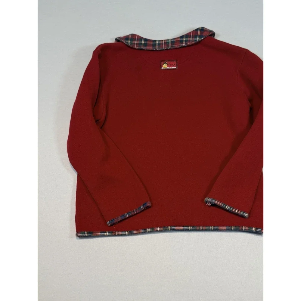 The Disney Store Polo Shirt Kids 7-8 Red Winnie The Pooh Piglet Plaid Collar